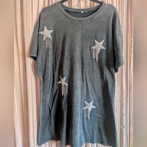 Star Sequin T Shirt Dress